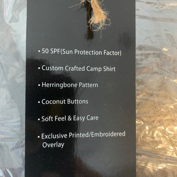 NATIVE OUTFITTERS Camp Shirt Size L New $99 Red Rust Coral Woody Car Boating - Picture 6 of 9